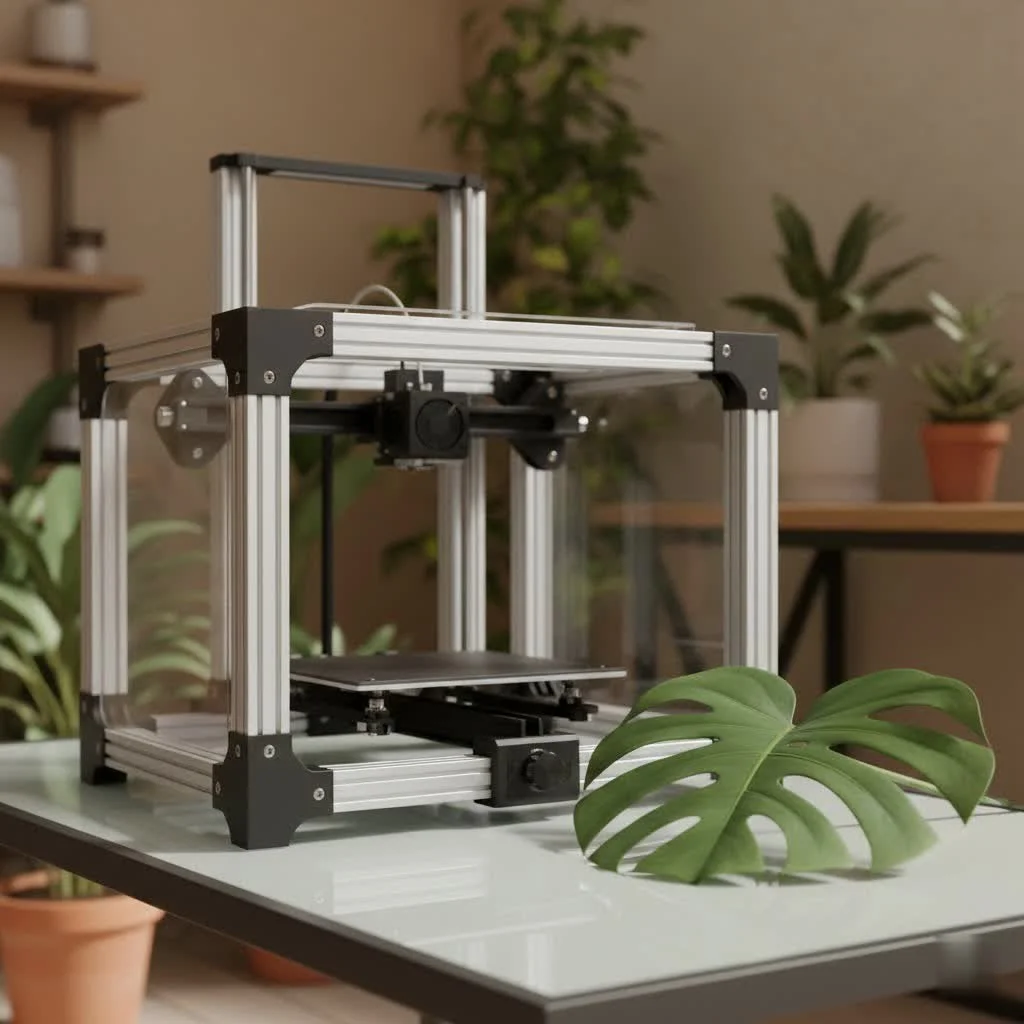 Dremel 3D printer in operation, printing a blue object