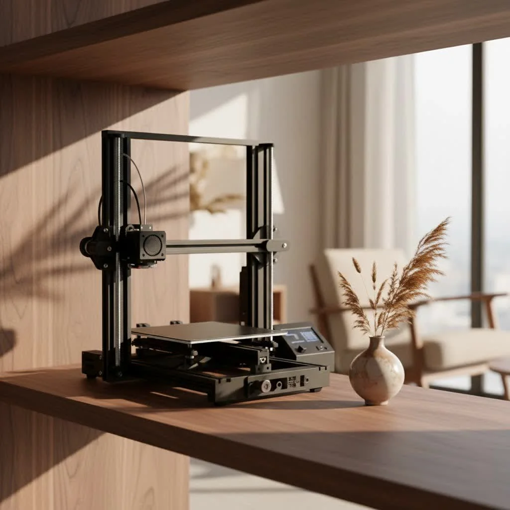 SLS 3D printer creating a complex part