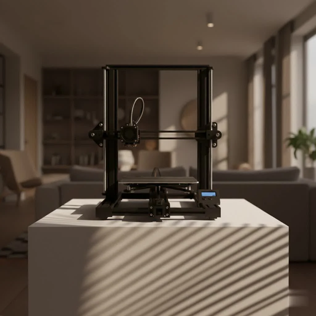Resin 3D printer creating a detailed model