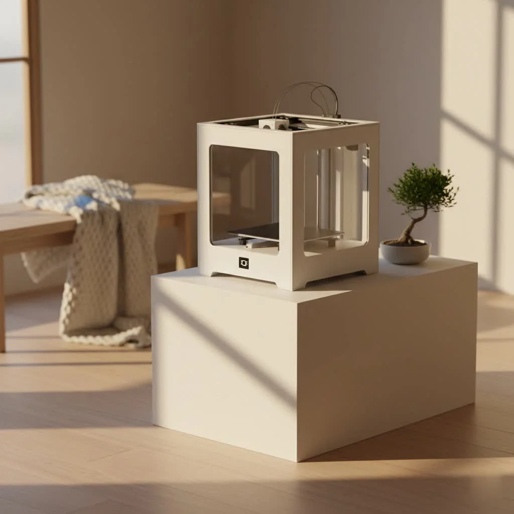 3D printer extruding a multi-color object